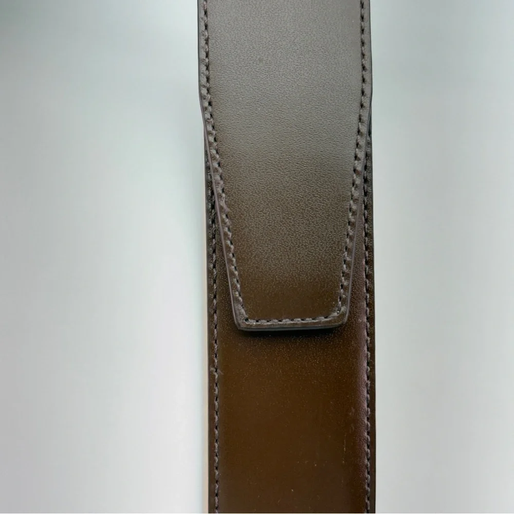 Coach Brown Calfskin Leather Belt